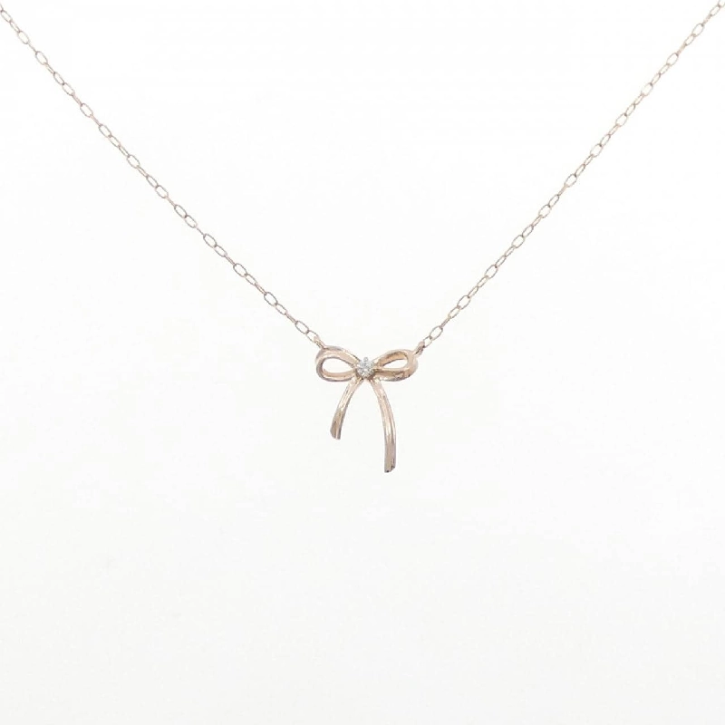 K10PG Ruy băng Dây chuyền Kim cương 0.01CT - Hàng hiệu Chính hãng 859739