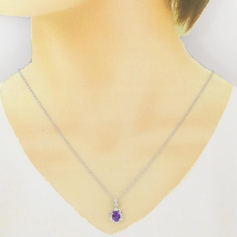 Dây chuyền Amethyst PT900/PT850 1.15CT - Hàng hiệu Chính hãng 858714