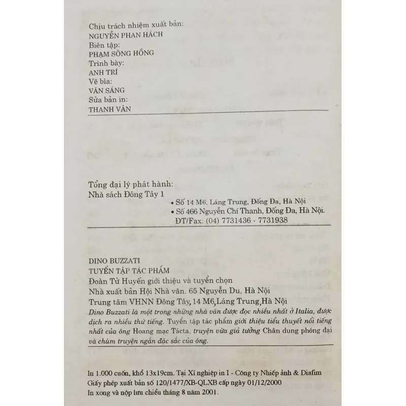 Dino Buzzati tuyển tập tác phẩm 604353