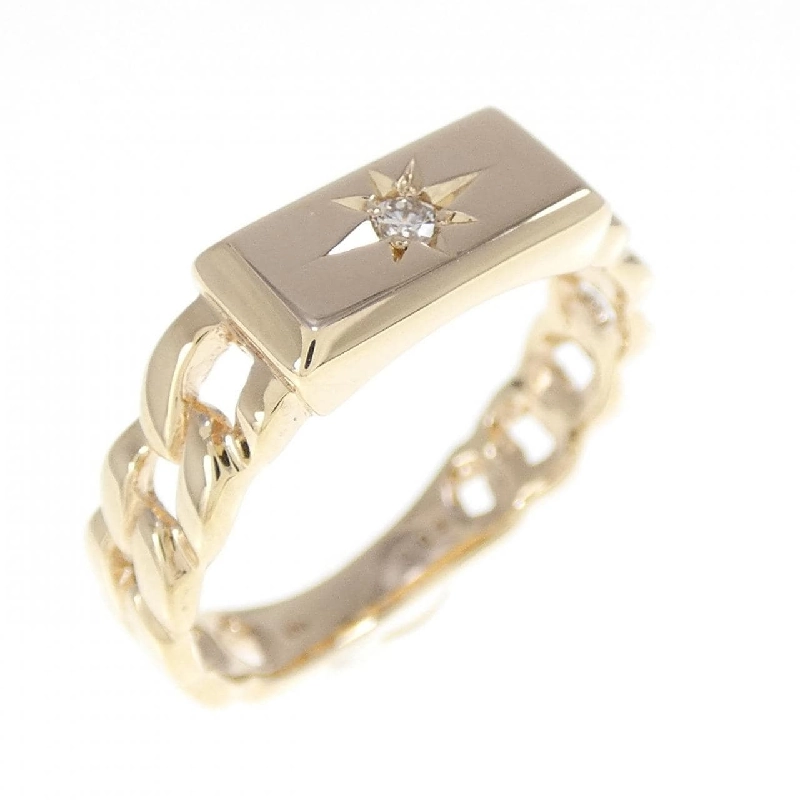 Nhẫn kim cương K10YG 0.03CT 669162