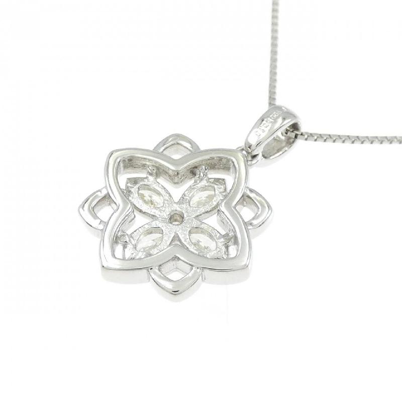 Dây chuyền kim cương hoa PT900/PT850 0.18CT - Hàng hiệu Authentic 862821