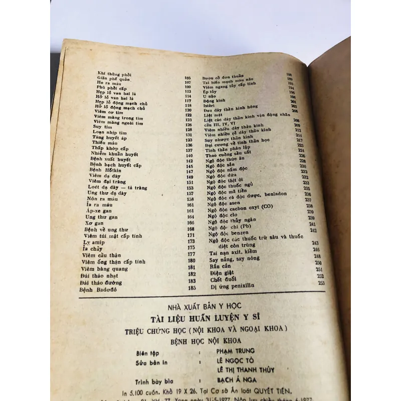 TÀI LIỆU HUẤN LUYỆN Y SĨ - sách khổ to  - triệu chứng học ( nội,ngoại khoa, bệnh học nội)  700936