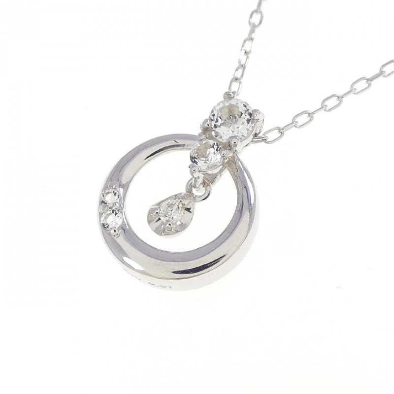 K10WG Đá Topaz Trắng Dây Chuyền - Hàng hiệu Chính hãng 865410