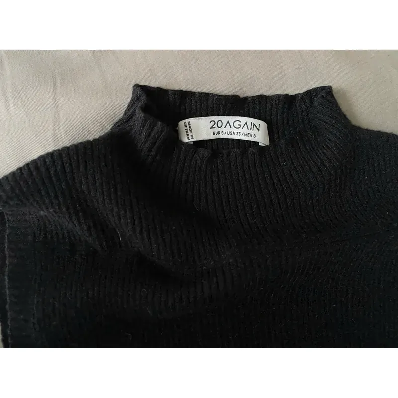 MỚI 98%***ÁO LEN TĂM TANK TOP 20AGAIN* MÀU ĐEN DÁNG BODY SIZE S* TẶNG QUÀ 0Đ FREESHIP 591627
