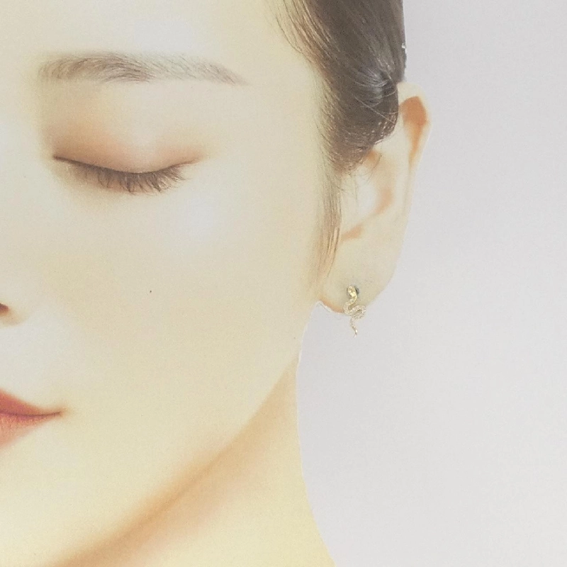 K18YG Bông tai rắn kim cương 0.12CT - Hàng hiệu Chính hãng 867782