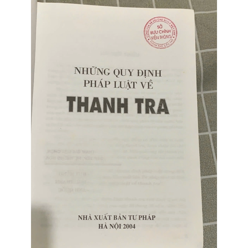 NHỮNG QUY ĐỊNH VỀ PHÁP LUẬT VỀ THANH TRA, bìa cứng  544449