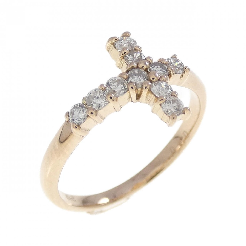 Nhẫn kim cương K18PG chéo 0.20CT - Hàng hiệu chính hãng 853651