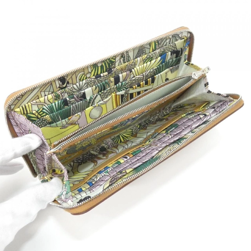 Ví da Hàng hiệu Authentic Hermès ANIMAPOLIS Silk in Classic 085860CK 768830