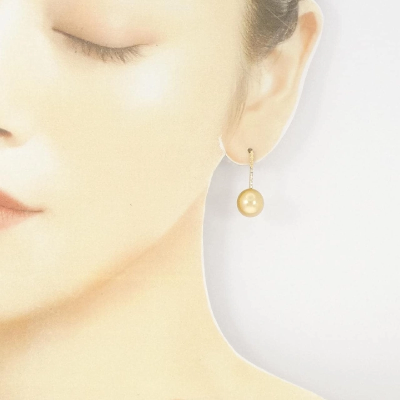 K18YG Bạch Ngọc Trai Bông Tai - Hàng hiệu Chính Hãng 869583