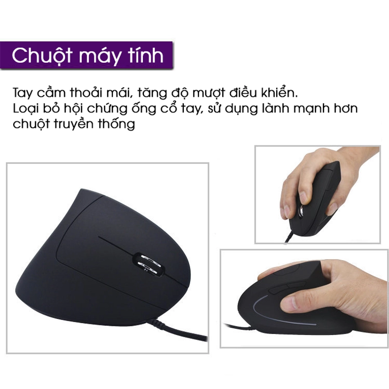 Chuột đứng Gaming độc đáo - Hỗ trợ cổ tay không mỏi khi sử dụng lâu - Ergonomic Mouse 304981