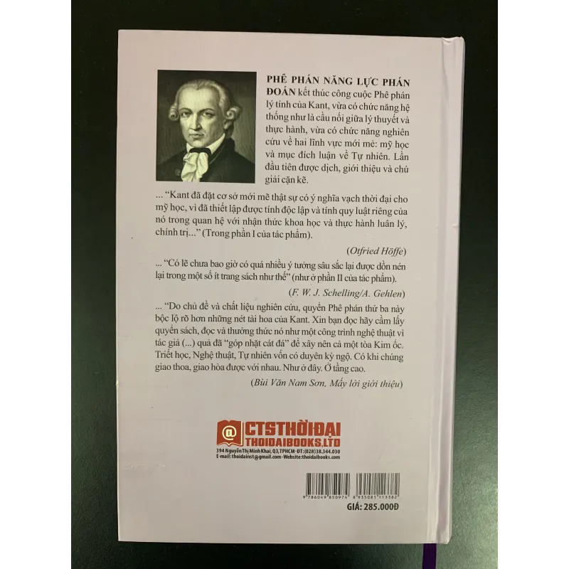 Phê phán năng lực phán đoán - Mỹ học và mục đích luận - Immanuel Kant 961113