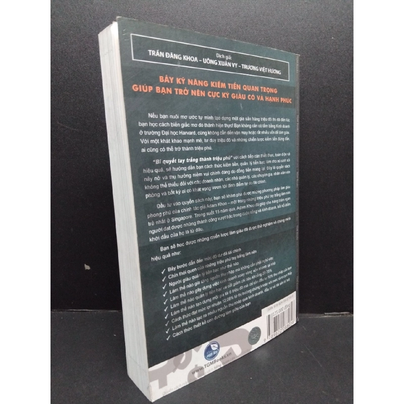 Bí quyết tay trắng thành triệu phú mới 90% ố bẩn nhẹ 2012 HCM1008 Adam Khoo KỸ NĂNG 916683