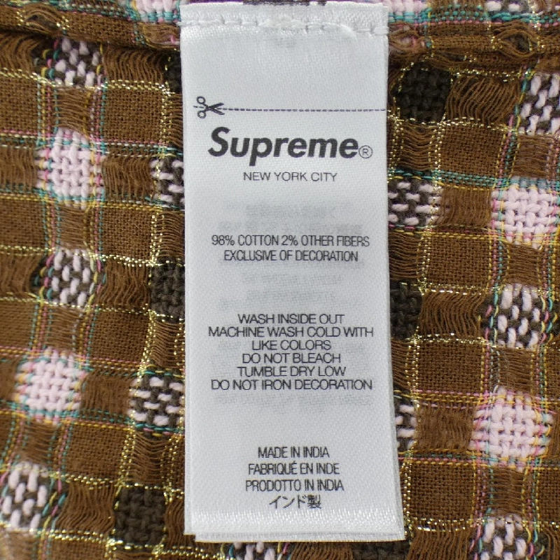 シュプリーム SUPREME Metallic Plaid Zip Up Shi シャツ - Hàng hiệu Authentic 884062
