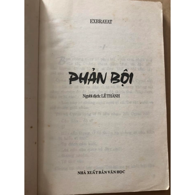 Sách Phản bội - Exbrayat nguyên tác 306786