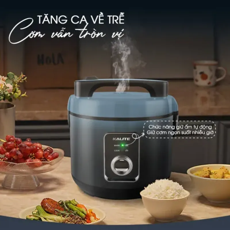 Nồi cơm điện Kalite KRC6018 công suất 700W dung tích 1.8L chống dính, chính hãng mới 100% 572961