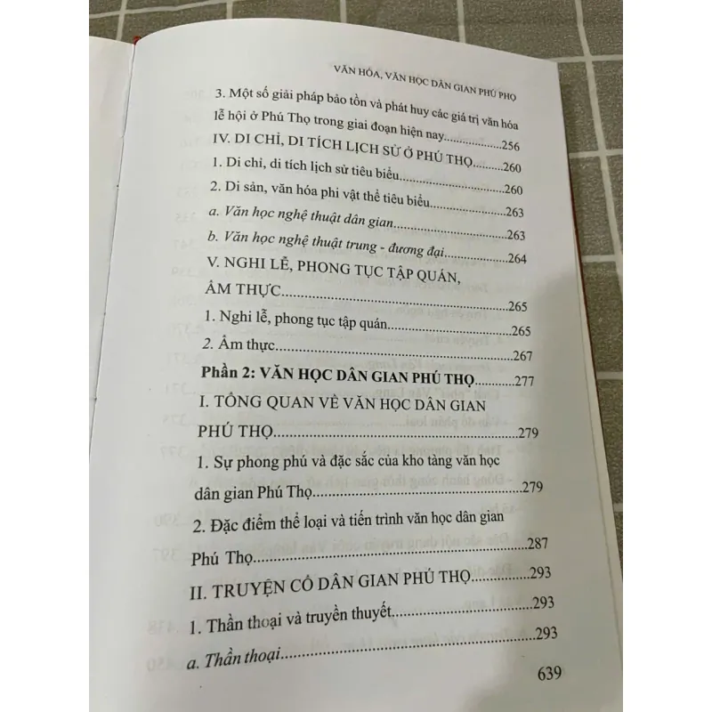 VĂN HÓA, VĂN HỌC DÂN GIAN PHÚ THỌ - SÁCH BÌA CỨNG 556912