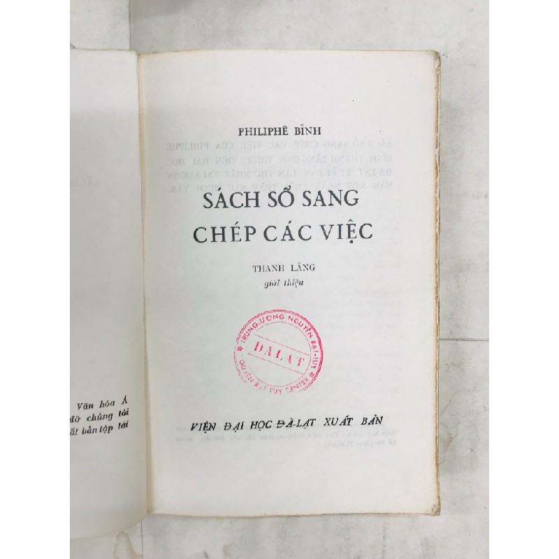Sách sổ sang chép các loại - Philiphe Bỉnh ( giới thiệu Giáo Sư Thanh Lãng ) 53725