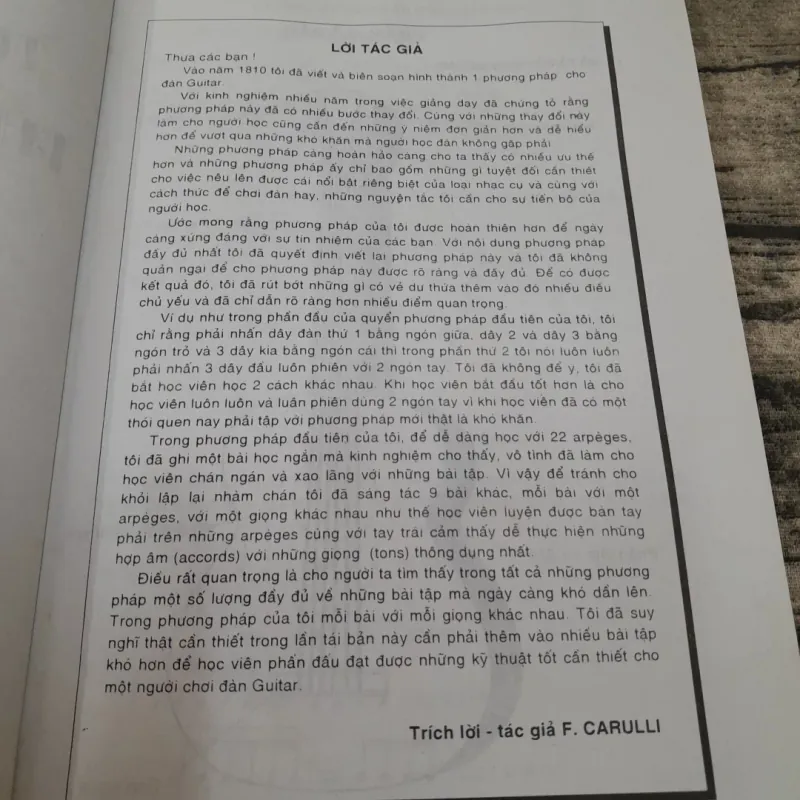 Tự học đàn Guitar theo PP CARULLI. Tác giả Anh Tuấn 749569