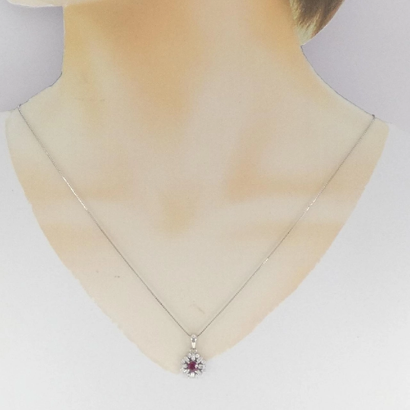 Dây chuyền ruby PT900/PT850 - Hàng hiệu Authentic 860398