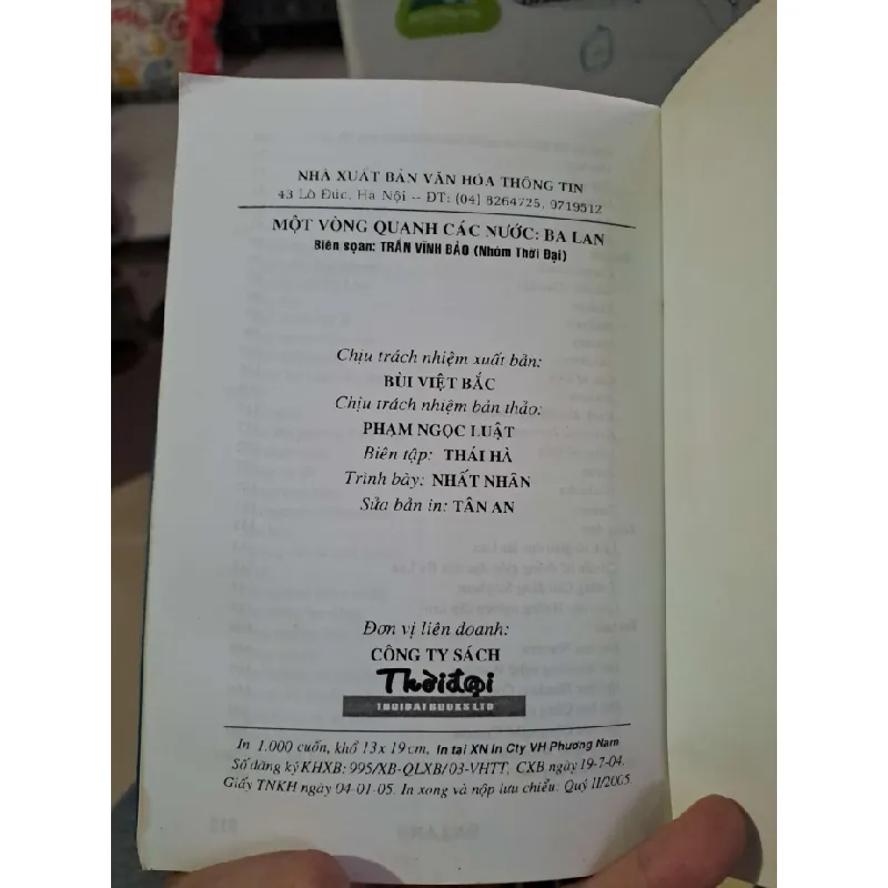Một vòng quanh các nước : Ba Lan - Trần Vĩnh Bảo LỊCH SỬ - CHÍNH TRỊ - TRIẾT HỌC HCM0910 588449