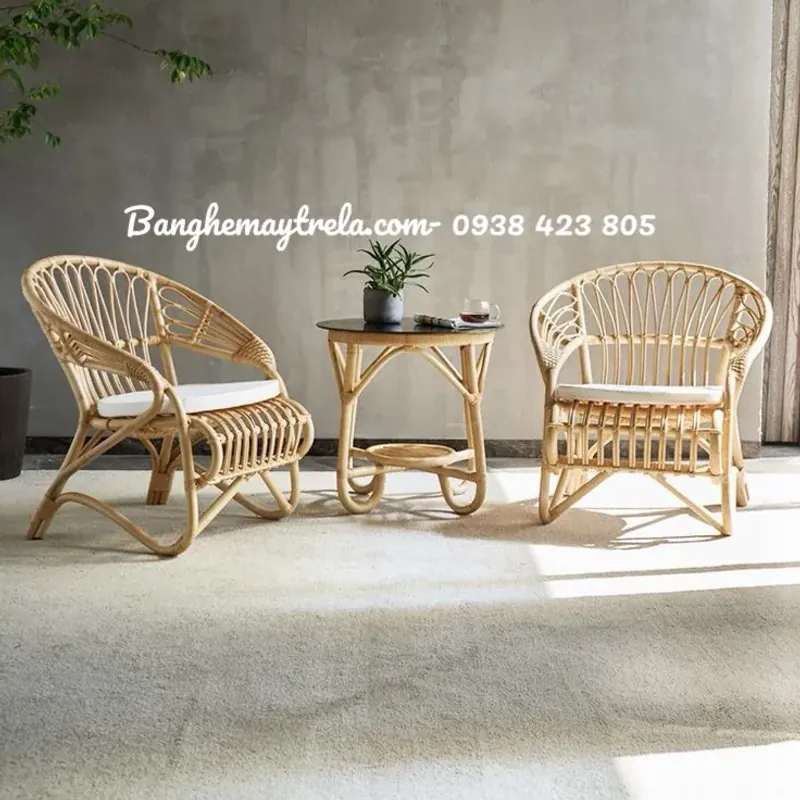 Ghế mây đơn cafe 785864