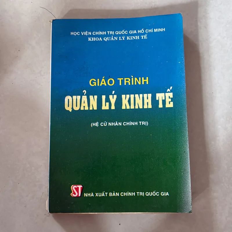 Giáo trình quản lý kinh tế (hệ cử nhân chính trị) 727563