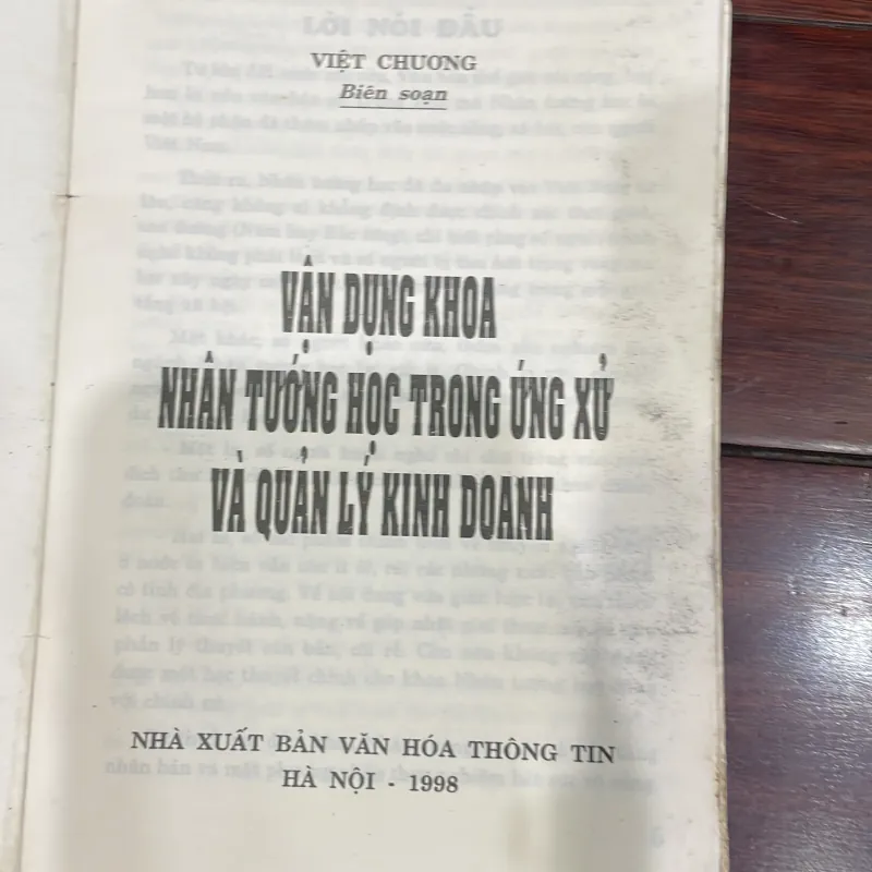 Vận dụng khoa NHÂN TƯỚNG HỌC trong ứng xử và quản lý kinh doanh  1036657