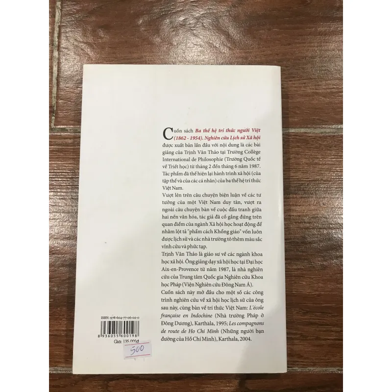 Ba thế hệ trí thức người Việt (1862-1954)  (k3) 971538