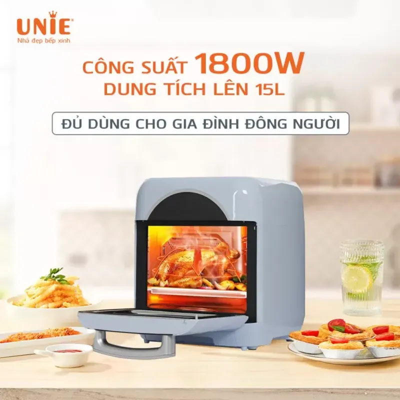 Nồi chiên hơi nước UNIE STEAM COLOR – Ăn ngon mà không lo dầu mỡ 572386