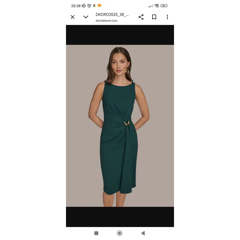 Váy sát nách xếp ly eo DKD 735622