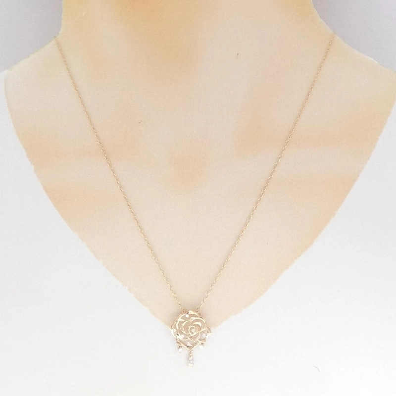 K18PG Vàng Hồng Dây Chuyền Kim Cương 0.15CT - Hàng hiệu Chính Hãng 857769