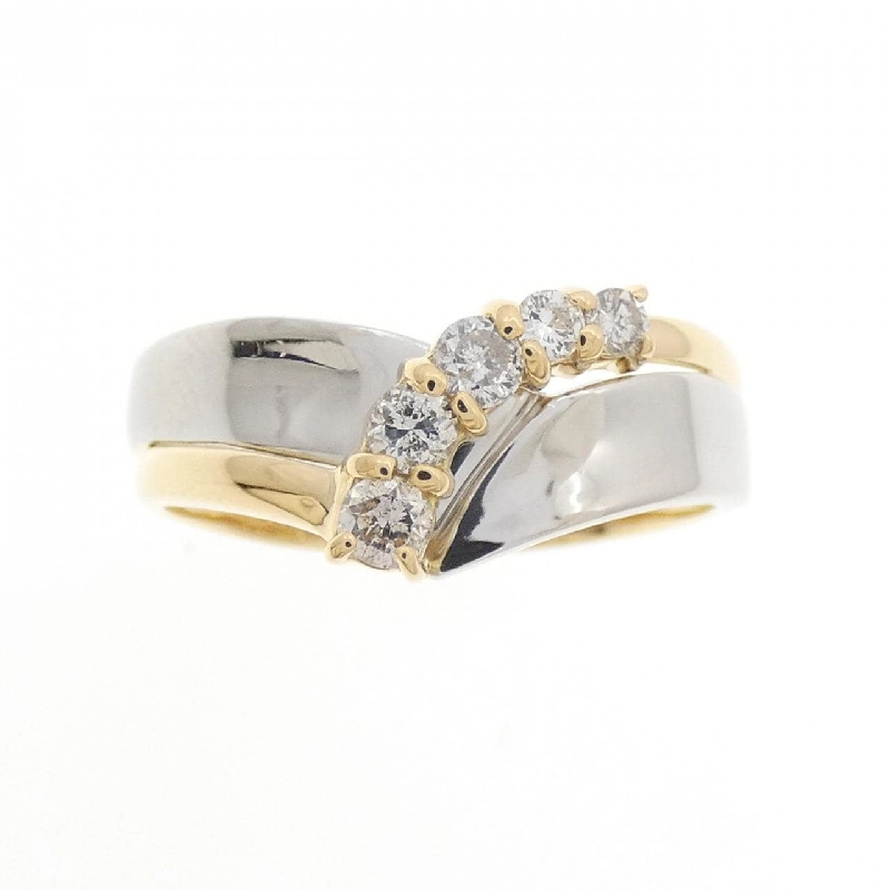 Nhẫn kim cương K18YG/PT900 0.20CT 666020