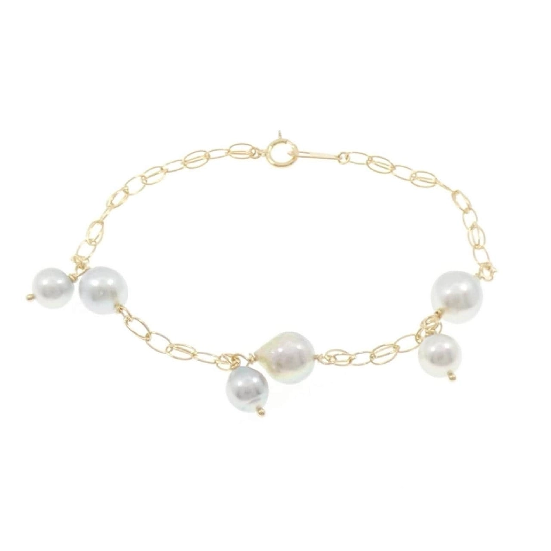 K18YG Vòng tay ngọc trai Akoya - Hàng hiệu Authentic 872216
