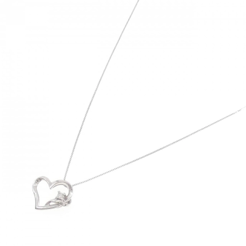 K18WG Dây chuyền hình trái tim kim cương 0.03CT - Hàng hiệu Chính hãng 859443