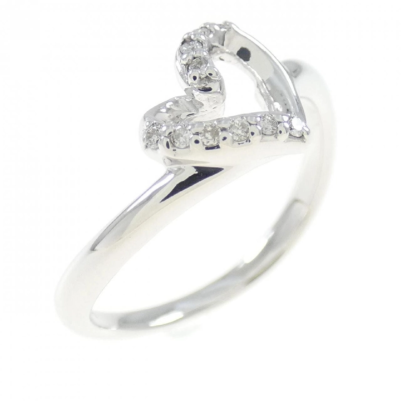 Nhẫn kim cương hình trái tim K18WG 0.05CT 672920