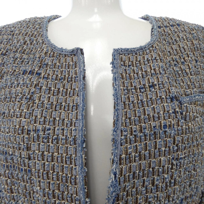 【Mã giảm giá】【Cổ điển】Áo khoác không cổ CHANEL 639790