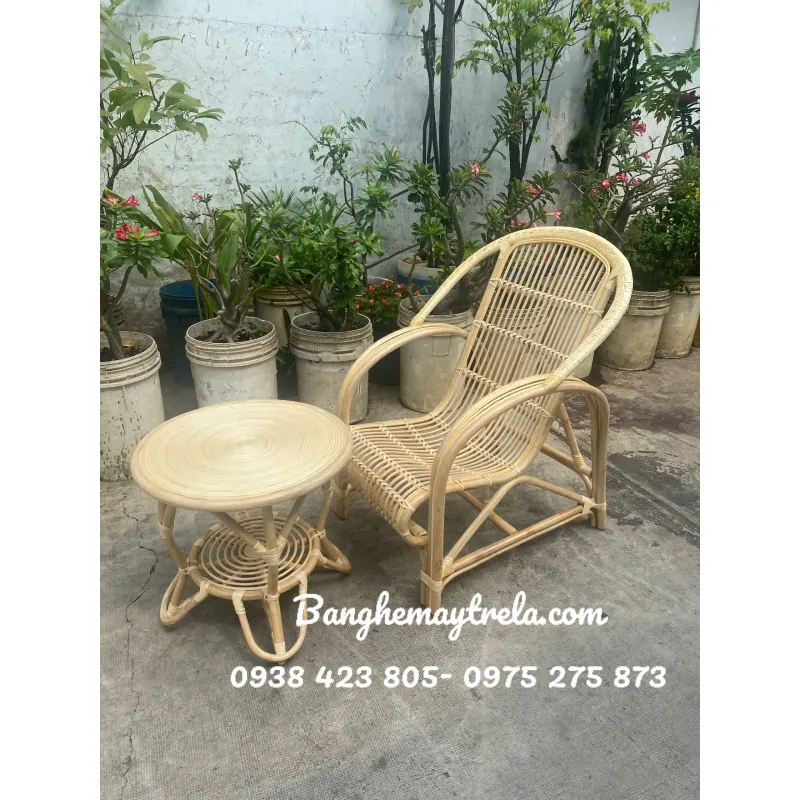 Bàn ghế mây uống trà thư giãn 990548