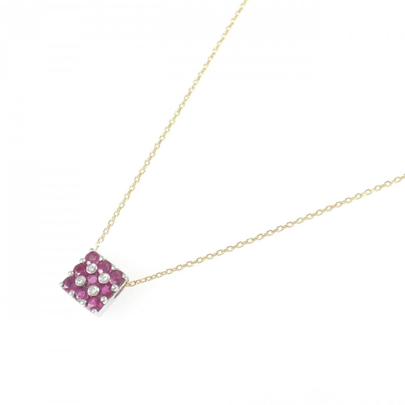 K18WG/K18YG Dây chuyền Ruby - Hàng hiệu Chính hãng 845789