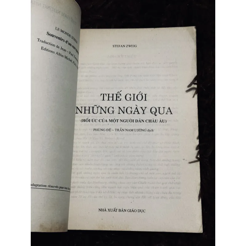 Thế giới những ngày qua + kỳ thủ - Stefan Zweig 1003406