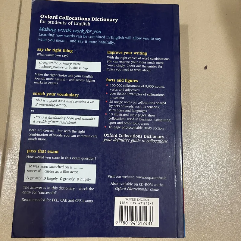 Oxford collocations dictionary for students of English 1012982