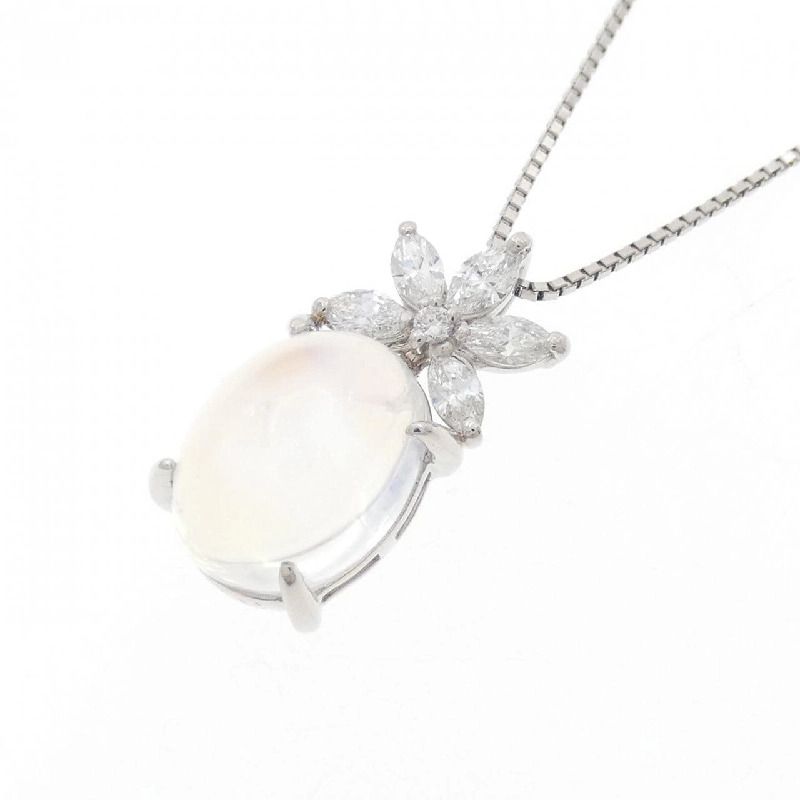 Dây chuyền đá mặt trăng PT900/PT850 5.35CT - Hàng hiệu Authentic 861838