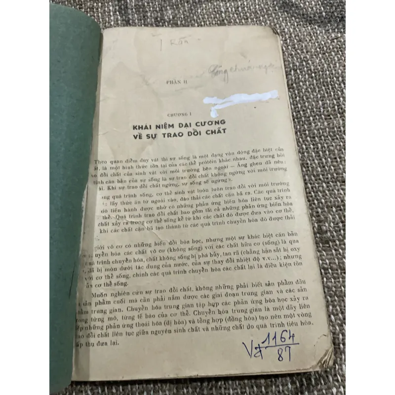 Sinh hóa đại cương, sách khổ lớn, thiếu trang mục lục  1021345