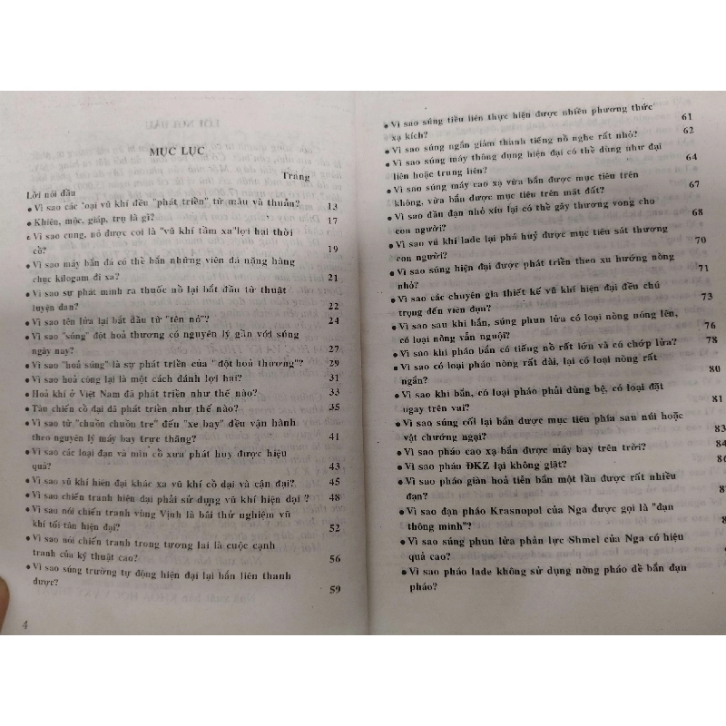 Mười vạn câu hỏi vì sao vũ khí xưa và nay - 2002 - 349 trang - LỊCH SỬ - CHÍNH TRỊ - TRIẾT HỌC - ANTQ2911-16 712597