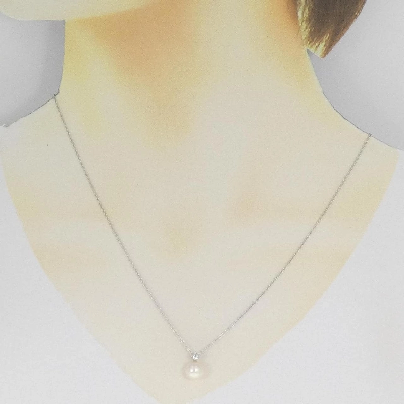 K18WG Dây chuyền ngọc trai Akoya 7.2mm - Hàng hiệu Chính hãng 856580