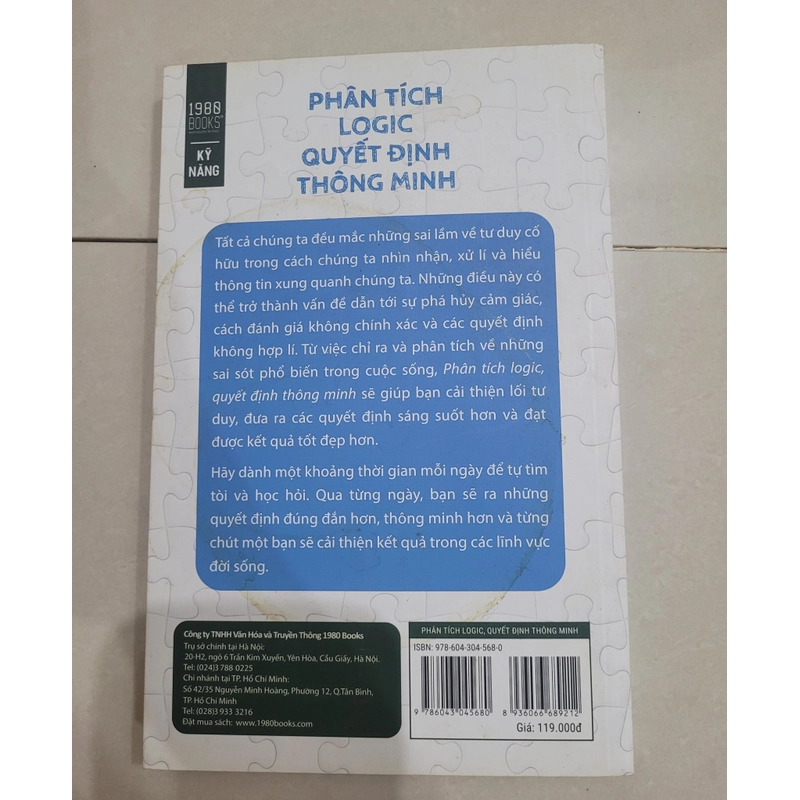 SÁCH PHÂN TÍCH LOGIC QUYẾT ĐỊNH THÔNG MINH 199948