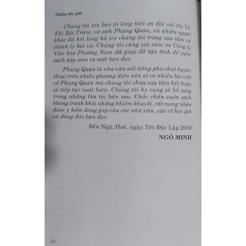 Ký/ NHỚ PHÙNG QUÁN/ Nhiều tác giả 1023200