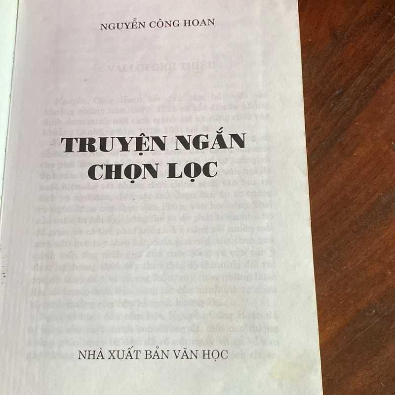 NGUYỄN CÔNG HOAN - TRUYỆN NGẮN CHỌN LỌC, BẢN BÌA CỨNG (XB 2005) 477236