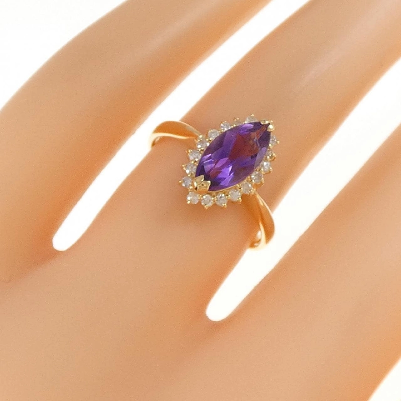 Nhẫn Amethyst K18YG 668641