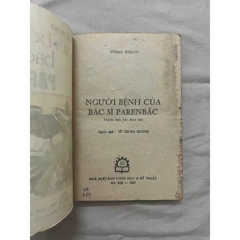 NGƯỜI BỆNH CỦA BÁC SĨ PARENBĂC - Tomas Rezacs 993392