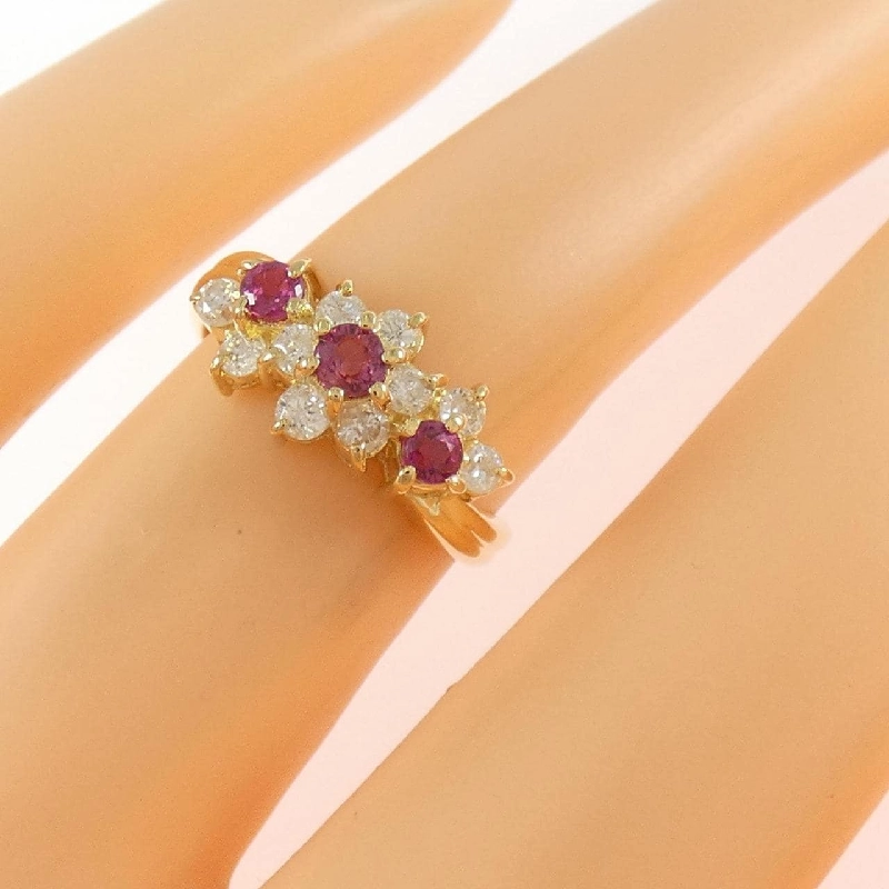 Nhẫn Ruby Hoa K18YG - Hàng hiệu Chính hãng 849545